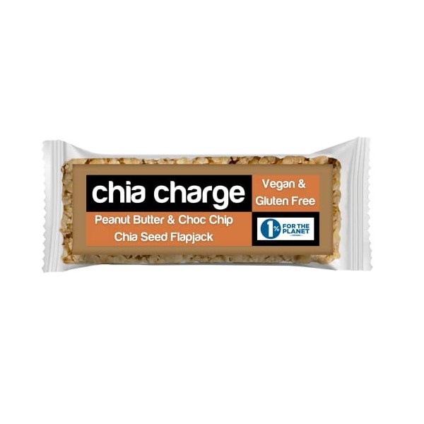 Chia Charge Flapjacks - Lot de 18 mini barres énergétiques 30 g sans gluten, sans huile de palme et sans produits laitiers 
