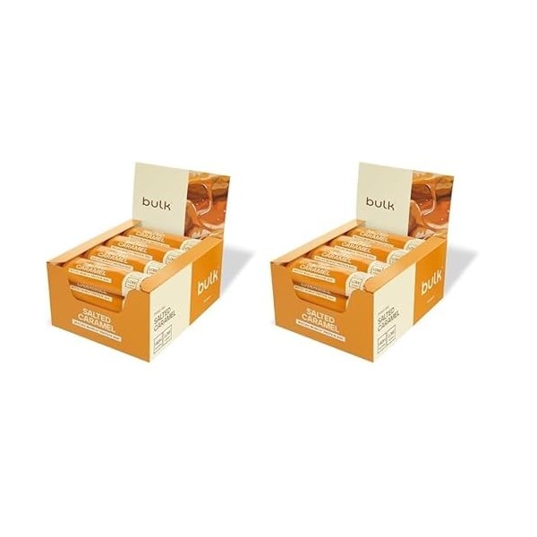 Bulk Barres Protéinée Macro Munch, Protein Bar, Caramel Salé, 12 x 62 g Lot de 2 