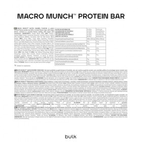 Bulk Barres Protéinée Macro Munch, Protein Bar, Caramel Salé, 12 x 62 g Lot de 2 