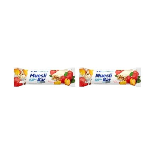 Allnutrition Muesli Bar + L-Carnitine, Yoghurt & Acerola Lot de 2 