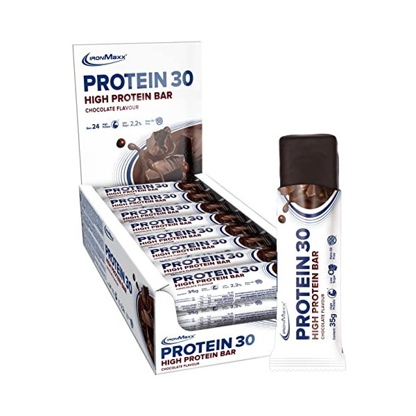 IronMaxx Protein 30 Barre Protéinée - Cookies & Cream 6 x 35g | Barre Proteine Faible en Sucres | Repas Minceur & Snack Sport...