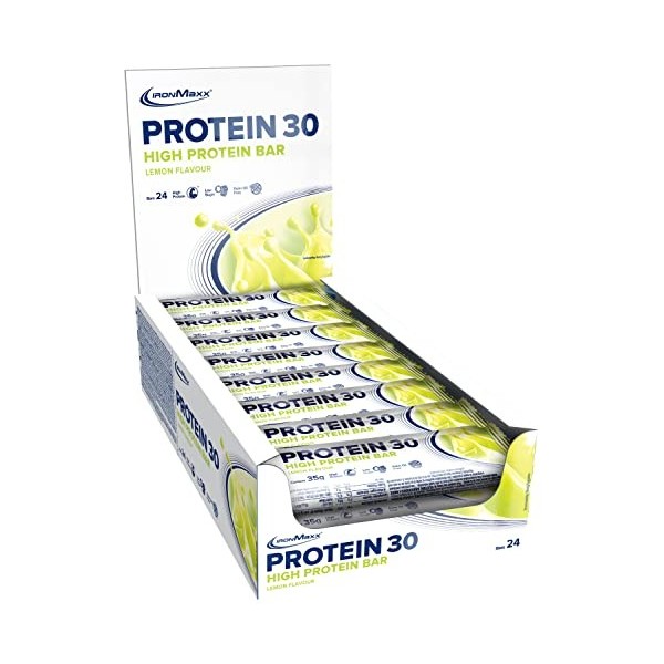 IronMaxx Protein 30 Barre Protéinée - Cookies & Cream 6 x 35g | Barre Proteine Faible en Sucres | Repas Minceur & Snack Sport...