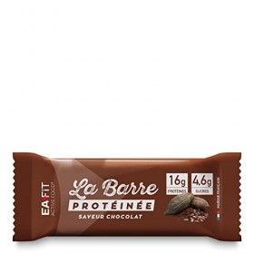EAFIT La Barre Protéinée - Saveur Chocolat - Enrobée de chocolat au lait - 16g de protéines par barre - 5,5g de MG - faible e...