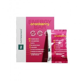 Barres Protéine & Energie - lot de 4 - Cranberry - 8 g de protéines - Source dénergie - Collation Sans gluten - Fabriquée en