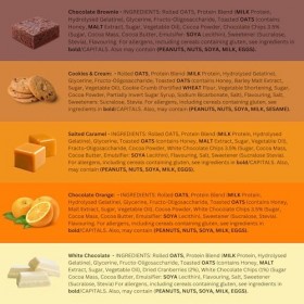 Warrior Raw Protein Flapjacks – 12 barres x 75 g chacune – Contient 20 g de protéines – Faible teneur en sucre, riche en fibr