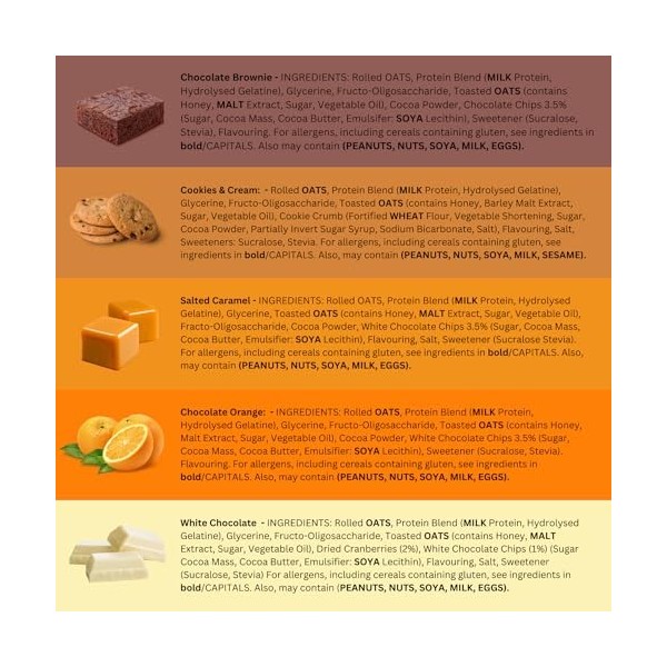 Warrior Raw Protein Flapjacks – 12 barres x 75 g chacune – Contient 20 g de protéines – Faible teneur en sucre, riche en fibr