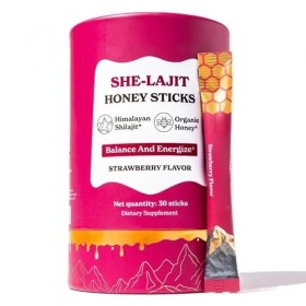 She-Lajit Honey Bars, 30 barres aromatisées à la fraise, pour un plaisir sans effort à tout moment et en tout lieu, offrant u