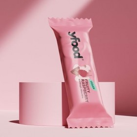 yfood Barre Fruity Raspberry, barre protéinée à emporter, THIS IS FOOD, 13 g de protéines, 25 vitamines et minéraux, 12 x 60 