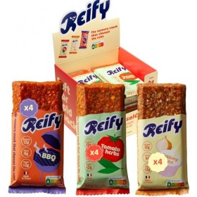 Reify Barre Protéinée Salée 3 Saveurs Découverte – Riche en Fibres 9g, 12g Protéines Végétales, 175kcal Par Barre – Vegan, 