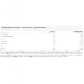 Nutramino | Boîte Protein Bar 12x55g | Barres protéinées | Boîte de 12 Protein Bar - Chocolate Caramel Peanut Barres nutritives