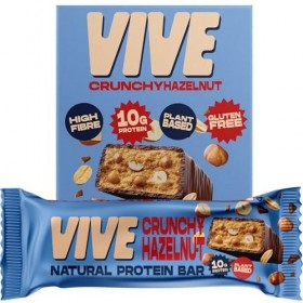 Vive Natural Vegan High Protein Bar - High Protein, 100% Natural Hazelnut, x12 