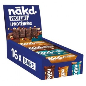 Nākd. Protein Paquet Assortiment | Barres Protéinées | 7g de Protéines Végétales | 100% dIngrédients Naturels | Sans Sucres 