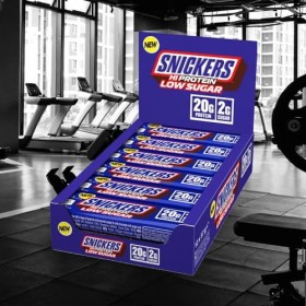 Snickers Low Sugar High Protein Bar 12x57g Chocolat au Lait – 20 g de protéines par barre – Faible en sucre – Riche en prot