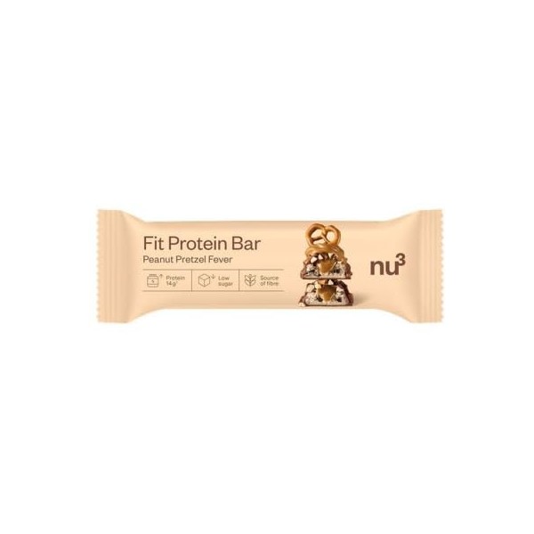 nu3 Fit Protein Bar Cacahuète Bretzel 55g Barres nutritives
