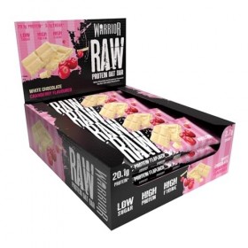 Barre Protéinée Warrior RAW - Saveur de canneberge au chocolat blanc - 12x75g Barres Barres nutritives