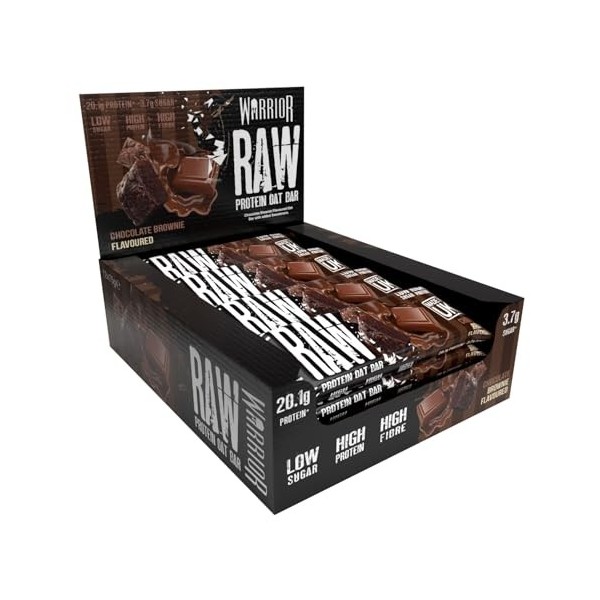Barre Protéinée Warrior RAW - Saveur de canneberge au chocolat blanc - 12x75g Barres Barres nutritives
