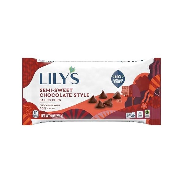 LilyS Semi-Sweet Style Baking Chips Semi-Sweet 9OZ Barres nutritives