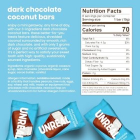 Unreal Bars Dark Chocolate Coconut 4.2OZ Barres nutritives
