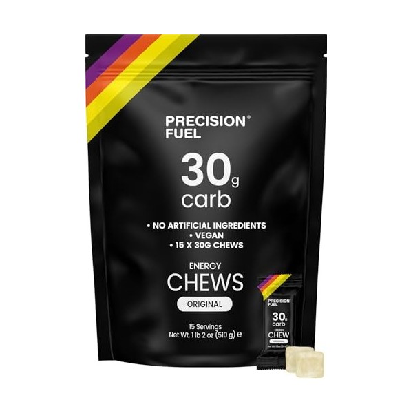 Precision Fuel 30 Energy Chews - Snack à base de glucides pour les sports dendurance, 30g de glucides par portions Pack de B...
