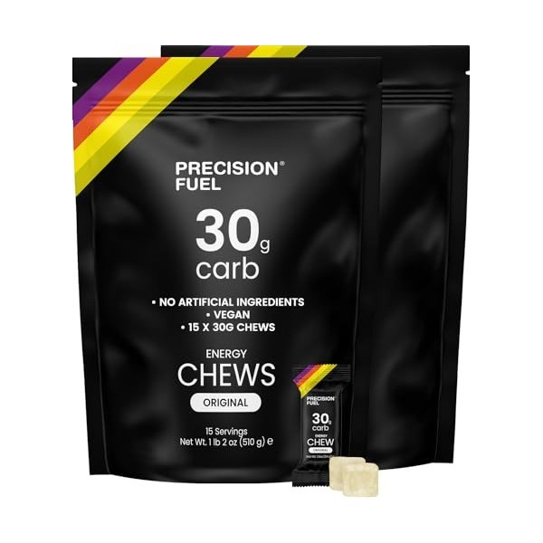 Precision Fuel 30 Energy Chews - Snack à base de glucides pour les sports dendurance, 30g de glucides par portions Pack de B...