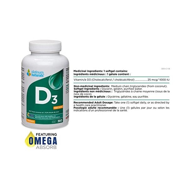 Platinum Naturals Vitamin D3 360