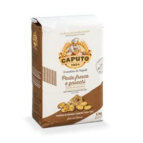 Caputo - 6 paquets de farine pour pâtes fraîches et gnocchis, farine de Naples, 00, 1 kg Barres nutritives