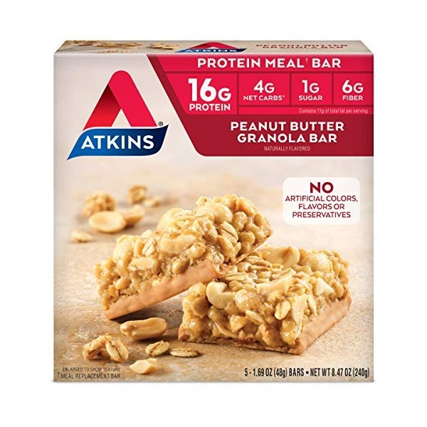 Atkins Advantage Bar Peanut Butter Granola - 5 Bars