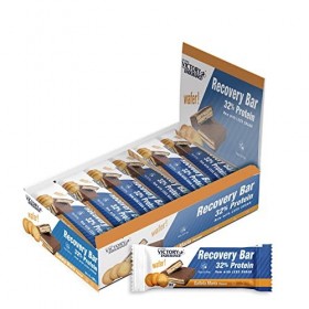 Victory Endurance Recovery Bar 12x35g Goût Biscuit Barre Gaufrette Protéinée de Récupération Post-entraînement Avec 32% de 