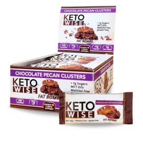 Keto Wise Fat Bombs Lot de 16 paquets de 32 g de chocolat et noix de pécan