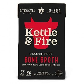 Kettle and Fire - Bouillon dos de boeuf - 17.6 once. Barres nutritives