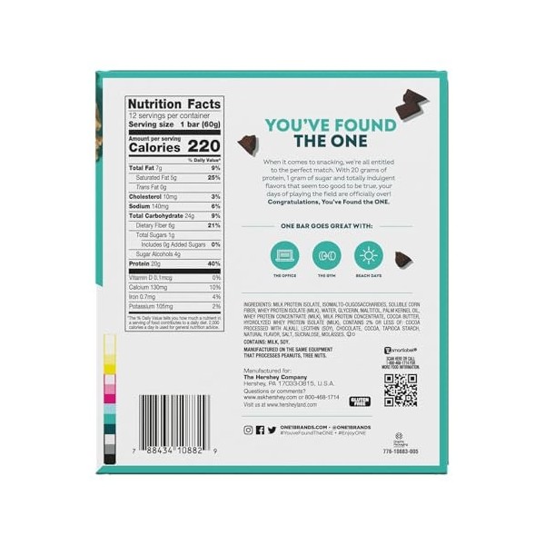 Oh Yeah Nutrition Pâte à Biscuits aux Pépites de Chocolat 12 Barres