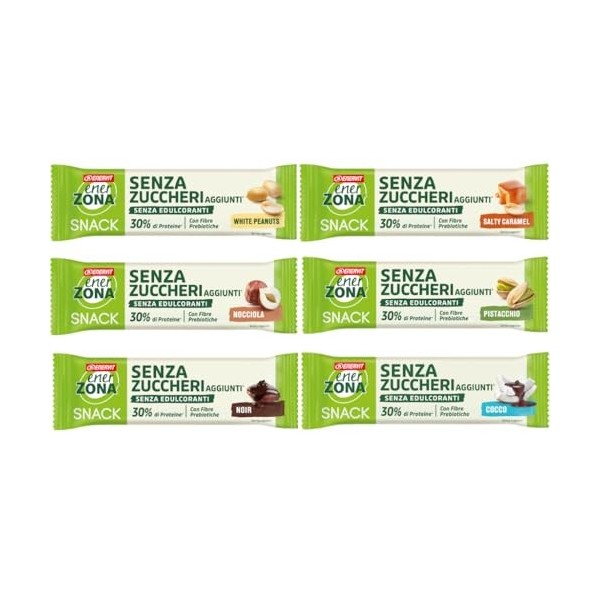 EnerZona Lot de 30 barres déquilibre de 33 g ● 10 Cookie + 10 Crunchy Choco + 10 Noir