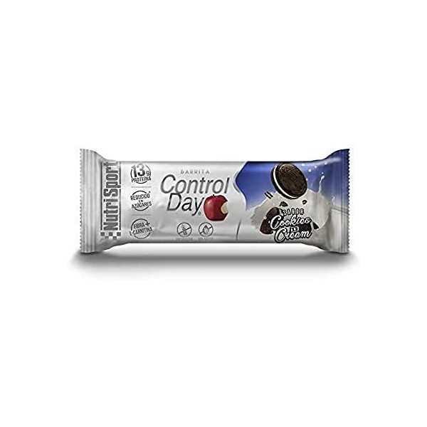 NUTRISPORT BARRITA COOKIES-CREAM CONTROLDAY caja 28uds. – biscuits gourmands pour une pause sucrée, faciles à emporter au tra