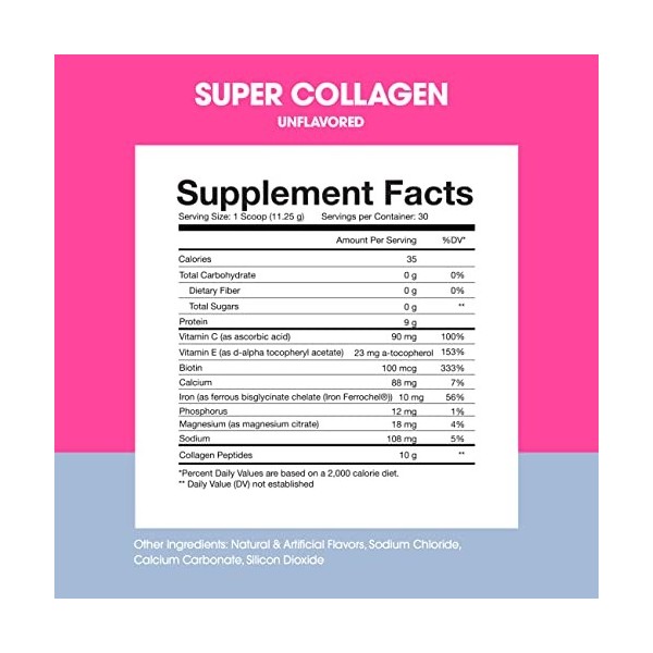 Obvi. Super Collagen, Unflavored, 30 Servings Barres nutritives