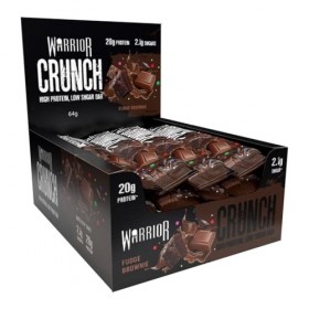 Barres hyperprotéinées Warrior Crunch 20 g - Barre à faible teneur en sucre et en glucides - paquet de 12 x 64 g - incroyable...