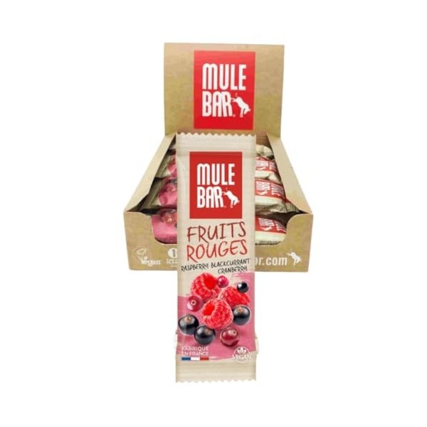 MULEBAR - Boite De 30 Barres Energétiques Mixées - Texture Moelleuse - Facile À Digérer - 100% Naturel, Vegan - Fabriqué En F...