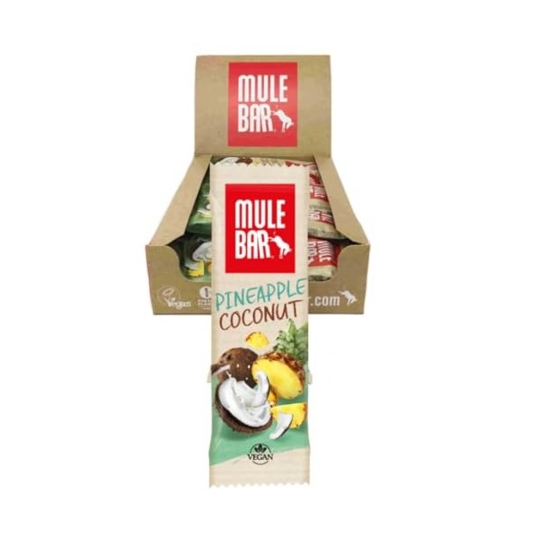 MULEBAR - Boite De 30 Barres Energétiques Mixées - Texture Moelleuse - Facile À Digérer - 100% Naturel, Vegan - Fabriqué En F...