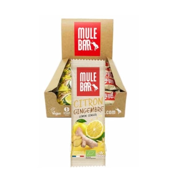 MULEBAR - Boite De 30 Barres Energétiques Mixées - Texture Moelleuse - Facile À Digérer - 100% Naturel, Vegan - Fabriqué En F...