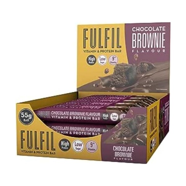Fulfil Nutrition Vitamin & Protein Bar, Chocolate Brownie, 15x55g