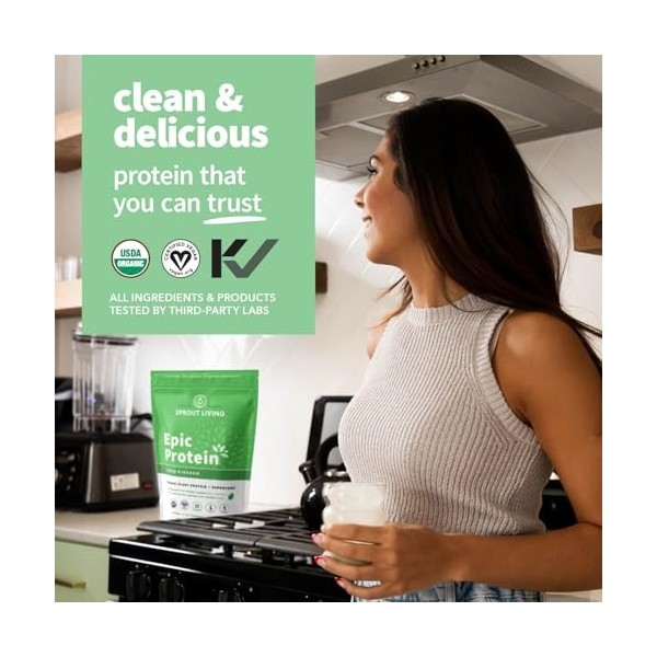 Sprout Living Epic Protein Green Kingdom, 454g Barres nutritives