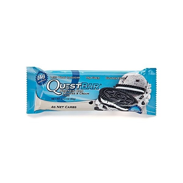 Quest Nutrition - Quête Bar Protéine Bar Cookies & Crème - 12 Barres