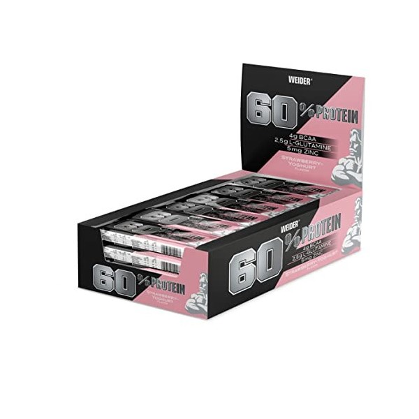 60% Protein Bar, Strawberry-Yoghurt - 24 x 45g