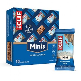 CLIF BAR Minis - Barre Snack - Chip de Chocolat - Protéine Végétale - 10 x 28 g Barres nutritives