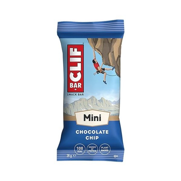 CLIF BAR Minis - Barre Snack - Chip de Chocolat - Protéine Végétale - 10 x 28 g Barres nutritives