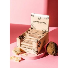 KoRo - Barre de riz soufflé au chocolat blanc à la noix de coco 18 g - Snack pour emporter et entre les deux - Enrobée de cho...