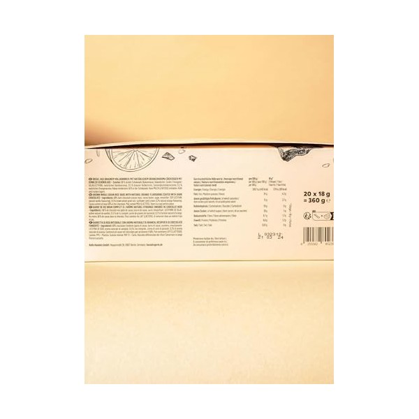 KoRo - Barre de riz soufflé au chocolat noir à lorange 18 g - Enrobée de chocolat noir - Snack sur le pouce - Vegan