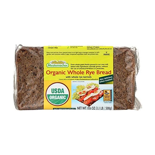 Mestemacher Pain de seigle entier, 17,6 oz
