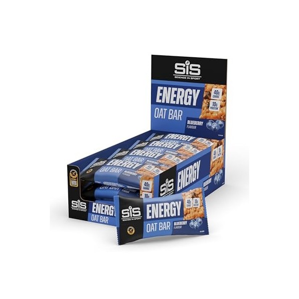Science in Sport Barre Énergétique à l’Avoine 70 g x12 Myrtille – Délicieuse avec 40 g de glucides et 10 g de protéines, snac...