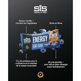 Science in Sport Barre Énergétique à l’Avoine 70 g x12 Myrtille – Délicieuse avec 40 g de glucides et 10 g de protéines, snac...