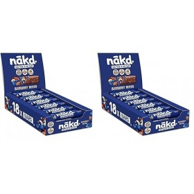 Nākd. Myrtilles | Raw Barres de Fruits et Noix | 100% Dingrédients Naturels | Sans Sucre Ajoutés | Vegan | 18 x 35g Lot de B...